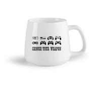 DEBINGY Frutta in ceramica Tazza - Ceramica Controller per videogiochi Sala giochi per ragazzi Tipo di controller Scegli la tua arma （14oz/400ml） per casa o lavoro