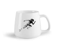 DEBINGY Frutta in ceramica Tazza - Ceramica Corridore che corre Esercizio che corre Ragazza che corre Sport Centro fitness Citazioni motivazionali （14oz/400ml） per espresso