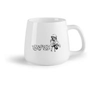 DEBINGY Frutta in ceramica Tazza - Ceramica Graffiti Teschio Ragazza Tatuaggio Caramella Zucchero Roccia Giorno Messicano dei Morti （14oz/400ml） Ristorante, ufficio