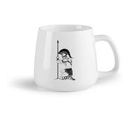 DEBINGY Frutta in ceramica Tazza - Ceramica Guerriero spartano con lancia Guerra Antica Grecia Guerriero spartano Militare （14oz/400ml） per casa e ufficio