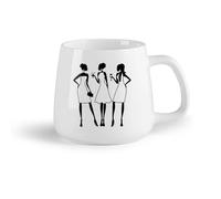 DEBINGY Frutta in ceramica Tazza - Ceramica Invito a una festa di cocktail per ragazze africane, drink, bar, club, addio al nubilato （14oz/400ml） Ristorante, ufficio