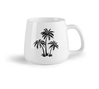DEBINGY Frutta in ceramica Tazza - Ceramica Palme tropicali Bambini Vacanze estive Paesaggio Spiaggia Palma Viaggio Fauna selvatica （14oz/400ml） per uomo e donna