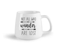 DEBINGY Frutta in ceramica Tazza - Ceramica Stanza del bambino: non tutti i vagabondi sono perduti - Citazione: stile di viaggio （14oz/400ml） per espresso