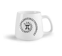 DEBINGY Frutta in ceramica Tazza da caffè 3.14 Festa del giorno del pi greco a spirale con simboli di lettere e numeri greci （14oz/400ml） per casa e ufficio