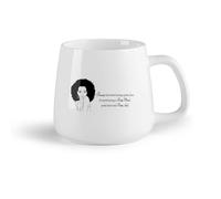 DEBINGY Frutta in ceramica Tazza da caffè Citazioni di bellezza Salone di bellezza significa avere una bella mente e anima ragazza （14oz/400ml） per ufficio, casa