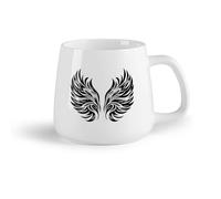 DEBINGY Frutta in ceramica Tazza da caffè con manico - Ceramica classica sagoma di ala d'angelo （14oz/400ml） Caffè, tè, latte macchiato, latte, cacao, succhi di frutta e altre bevande calde