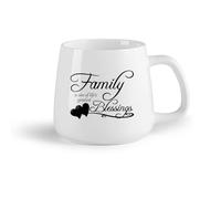 DEBINGY Frutta in ceramica Tazza da caffè elegante Benedizioni per la famiglia, cuore, cucina, casa, amore, citazioni （14oz/400ml） e adatte al microonde