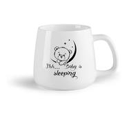 DEBINGY Frutta in ceramica Tazza da caffè elegante Carino orsetto che dorme, luna e stelle, guardaroba per bambini （14oz/400ml） Un bel regalo di Natale