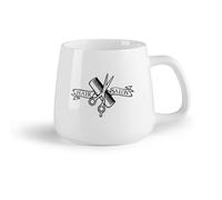 DEBINGY Frutta in ceramica Tazza da caffè elegante Parrucchiere Pettine Forbici Salone di Bellezza Studio Mark Salon （14oz/400ml） per Tè, caffè e bevande calde