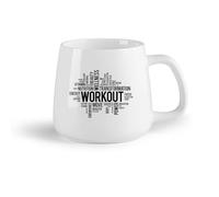 DEBINGY Frutta in ceramica Tazza da caffè Esercizio Parole Allenamento Nuvola di Parole Fitnesscenter Motivazionale Ispirazione （14oz/400ml） per uomo e donna