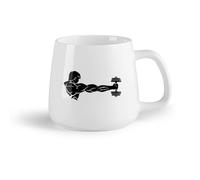 DEBINGY Frutta in ceramica Tazza da caffè Ginnastica Uomo Muscoloso Braccia Esercizio con Manubri Centro Fitness Bodybuilding Salute Esercizio （14oz/400ml） Ristorante, ufficio