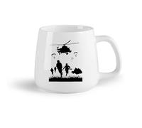 DEBINGY Frutta in ceramica Tazza da caffè Guerra Aeronautica Militare Marines Soldato Aereo Asilo Nido Bambino Stanza dei Bambini （14oz/400ml） per casa e ufficio