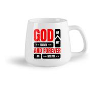 DEBINGY Frutta in ceramica Tazza da caffè Il mio Dio è con te sempre e per sempre citazioni ispiratrici versetti della Bibbia cristiani （14oz/400ml） per espresso