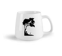 DEBINGY Frutta in ceramica Tazza da caffè in ceramica Bambino che legge un libro in una libreria per bambini （14oz/400ml） e adatte al microonde