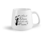 DEBINGY Frutta in ceramica Tazza da caffè in ceramica Citazioni di ispirazione per la danza, Ballet Point Dance Studio （14oz/400ml） per casa e ufficio