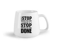 DEBINGY Frutta in ceramica Tazza da caffè in ceramica Citazioni motivazionali Non fermarti - Centro fitness （14oz/400ml） per tè, caffè, latte, cappuccino