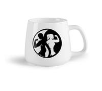DEBINGY Frutta in ceramica Tazza da caffè in ceramica Coppia di sport Yin Yang Ginnastica Fitnesscenter Fight Club （14oz/400ml） per Tè, caffè e bevande calde