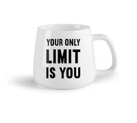 DEBINGY Frutta in ceramica Tazza da caffè in ceramica Il tuo unico limite è la tua motivazione a fare esercizio （14oz/400ml） per tè, cioccolata calda