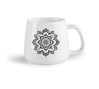 DEBINGY Frutta in ceramica Tazza da caffè in ceramica pacchetto di silhouette di mandala astratti motivi geometrici moderni （14oz/400ml） per uomo e donna