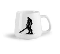 DEBINGY Frutta in ceramica Tazza da caffè in ceramica sagoma di orco razza mitica dal gioco con solo grande spada （14oz/400ml） per espresso, set da tè