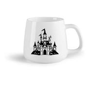 DEBINGY Frutta in ceramica Tazza da caffè in ceramica una classica silhouette di un castello da favola perfetto （14oz/400ml） per espresso, set da tè