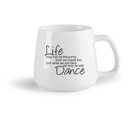 DEBINGY Frutta in ceramica Tazza da caffè La vita potrebbe non essere una festa, ma mentre ci siamo potremmo anche ballare （14oz/400ml） Bar o regalo