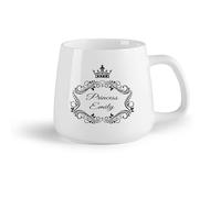 DEBINGY Frutta in ceramica Tazza da caffè Lettere per neonati con corona da principessa, stile principessa per genitori （14oz/400ml） per ufficio, casa