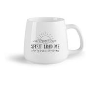 DEBINGY Frutta in ceramica Tazza da caffè Lo spirito bohémien mi conduce al sole e alle onde Minimalismo cristiano Gesù ispirazione （14oz/400ml） Bar o regalo