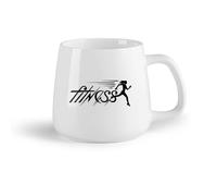 DEBINGY Frutta in ceramica Tazza da caffè Logo della ragazza che corre nel centro fitness, motivazione per l'esercizio fisico del centro fitness （14oz/400ml） per espresso