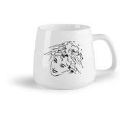 DEBINGY Frutta in ceramica Tazza da caffè Logo per il lavaggio dei capelli Hair Girl Hair Salon Servizio di parrucchiere （14oz/400ml） per casa e ufficio