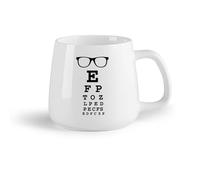 DEBINGY Frutta in ceramica Tazza da caffè Occhiali da vista Tabella oculistica Ottica Oculista Optometria Occhiali alla moda Specifiche Montatura （14oz/400ml） per espresso