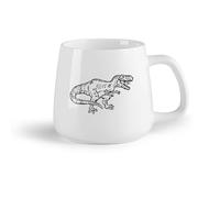 DEBINGY Frutta in ceramica Tazza da caffè Parco dei dinosauri T-Rex, avventura nella giungla dei dinosauri e nella fauna selvatica （14oz/400ml） per uomo e donna