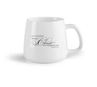 DEBINGY Frutta in ceramica Tazza da caffè Posso fare ogni cosa in Cristo che mi fortifica Filippesi 4:13 Citazioni cristiane della Bibbia （14oz/400ml） per espresso