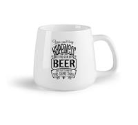 DEBINGY Frutta in ceramica Tazza da tè Birra Ristorante Bar Non puoi comprare la felicità ma puoi comprare la birra （14oz/400ml） per caffè, avena, tè, facile da pulire