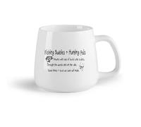 DEBINGY Frutta in ceramica Tazza da tè Cartello con citazioni di compagni di pesca e caccia per la biblioteca dei bambini （14oz/400ml） per espresso