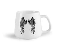 DEBINGY Frutta in ceramica Tazza da tè e caffè alla moda Ali d'angelo, concetto di religione ispiratrice per auto paradisiaca （14oz/400ml） per casa o lavoro