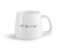 DEBINGY Frutta in ceramica Tazza da tè e caffè alla moda Citazioni per restare a letto, idee per inaugurare la casa （14oz/400ml） per latte, tè, cola, acqua