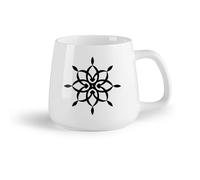 DEBINGY Frutta in ceramica Tazza da tè e caffè alla moda disegno mandala astratto floreale simmetrico geometrico arte （14oz/400ml） per espresso, set da tè