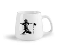 DEBINGY Frutta in ceramica Tazza da tè e caffè alla moda Il vincitore del baseball celebra il giocatore di baseball （14oz/400ml） Un bel regalo di Natale