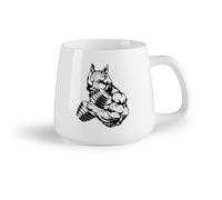 DEBINGY Frutta in ceramica Tazza da tè e caffè alla moda Logo del culturista lupo Fitnesscenter Rhino Bodybuilding Muscle Sports （14oz/400ml） per uomo e donna