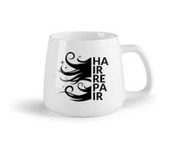 DEBINGY Frutta in ceramica Tazza da tè e caffè alla moda Logo del salone di bellezza e riparazione dei capelli, barbiere （14oz/400ml） per espresso