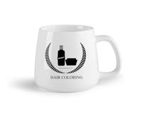 DEBINGY Frutta in ceramica Tazza da tè e caffè alla moda Salone di bellezza per la colorazione dei capelli delle donne （14oz/400ml） Bar o regalo