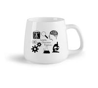 DEBINGY Frutta in ceramica Tazza da tè Impara Scopri Esplora Scienza Studia Amo la scienza Scienziato Insegnante （14oz/400ml） Lavabile in lavastoviglie