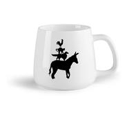 DEBINGY Frutta in ceramica Tazza da tè in ceramica Fattoria Silhouette Animali Asino Cane Gatto Gallo Cucina （14oz/400ml） Ideale per casa e ufficio