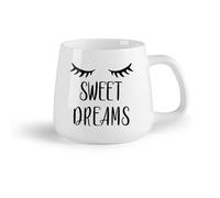 DEBINGY Frutta in ceramica Tazza da tè in ceramica Frasi sui sogni d'oro per bambini Ragazza assonnata （14oz/400ml） per bevande calde, latte macchiato, cappuccino