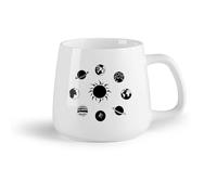 DEBINGY Frutta in ceramica Tazza da tè in ceramica Idee per la cameretta dei bambini con motivi Planet Life （14oz/400ml） per tè, caffè, infuso caldo