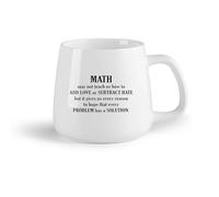 DEBINGY Frutta in ceramica Tazza da tè latte in porcellana Citazioni sulla matematica Impara la matematica （14oz/400ml） Cappuccino, latte macchiato, tè, espresso