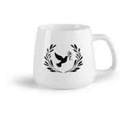 DEBINGY Frutta in ceramica Tazza da tè latte in porcellana disegno della sagoma di una colomba （14oz/400ml） Caffè, tè, latte macchiato, latte, cacao, succhi di frutta e altre bevande calde