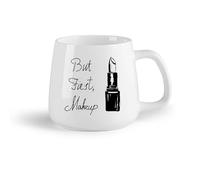 DEBINGY Frutta in ceramica Tazza da tè latte in porcellana Frase Ma Prima Trucco Cosmetici Salone di Bellezza （14oz/400ml） per tè, caffè, latte, cappuccino