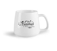 DEBINGY Frutta in ceramica Tazza da tè latte in porcellana La casa spagnola è dove inizia la vita （14oz/400ml） Elegante e resistente - Adatto al microonde e alla lavastoviglie